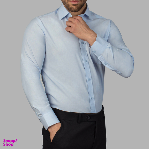 پیراهن آستین بلند مردانه آیکت مدل فلورا آکسفورد کد 1111