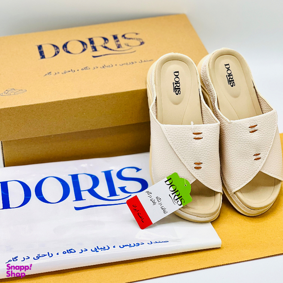 صندل زنانه دوریس مدل شمیم کد 03 رنگ کرم