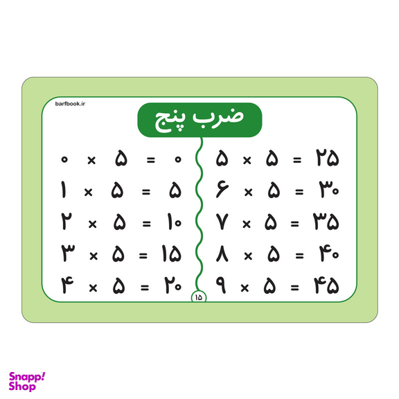 فلش کارت ضرب و تقسیم  انتشارات برف
