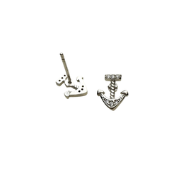 گوشواره نقره 925 عیار زنانه طرح لنگز کشتی کد 48006 EAR