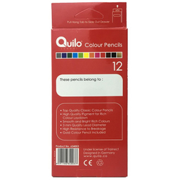 مداد رنگی 12 رنگ جعبه مقوایی کوییلو کد Q12