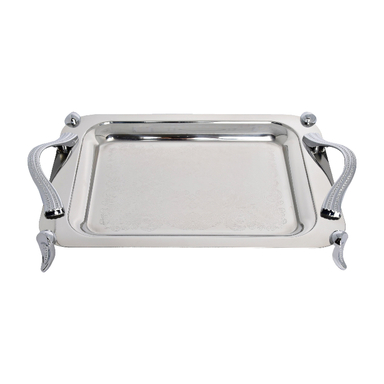 سینی کوچک استیل پایه دار براق کد 4024