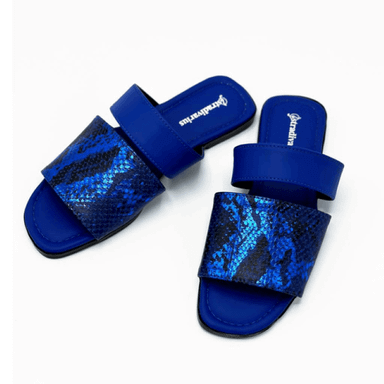 صندل زنانه دیوید جونز مدل Stradivarius-Sandal-SBu48 رنگ آبی