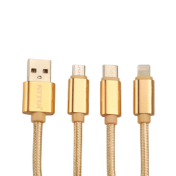 کابل 3 کاره Lightning و میکرو و تایپسی نیتو مدل NT-UC003 طول 1 متر