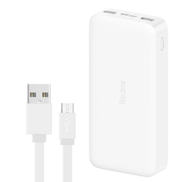 پاوربانک شیائومی مدل Redmi ظرفیت 20000 میلی آمپرساعت به همراه کابل تبدیل micro