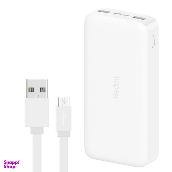 پاوربانک شیائومی مدل Redmi ظرفیت 20000 میلی آمپرساعت به همراه کابل تبدیل micro