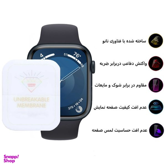 محافظ صفحه نمایش بوف مدل Hydrogel-G مناسب برای اپل واچ 41 میلی متری سری 9 / 8 / 7
