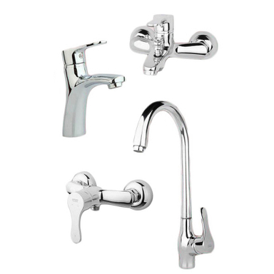 ست شیرآلات راسان مدل صدف مجموعه 4 عددی