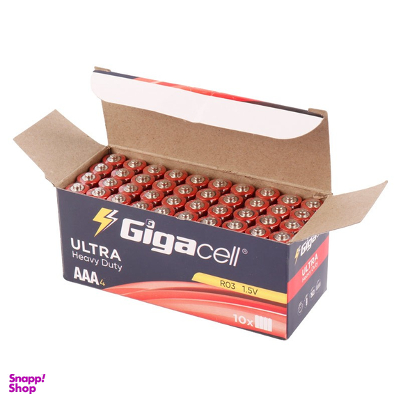 باتری نیم قلمی گیگاسل مدل Ultra Heavy Duty R03 1.5V AAA بسته 4 عددی