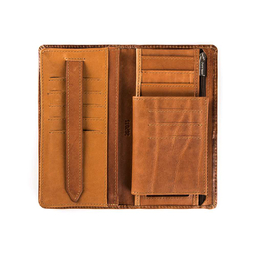 کیف پول چرم نگار طرح سیاه مشق کد 207013