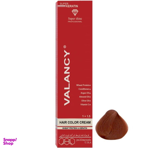 رنگ مو والانسی شماره K7 رنگ بلوند مسی متوسط حجم 100 میلی لیتر