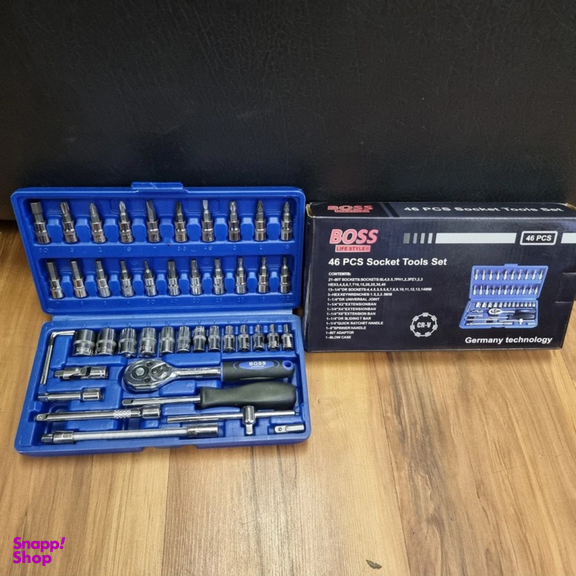 مجموعه 46 عددی آچار و سری بکس باس کد 46s