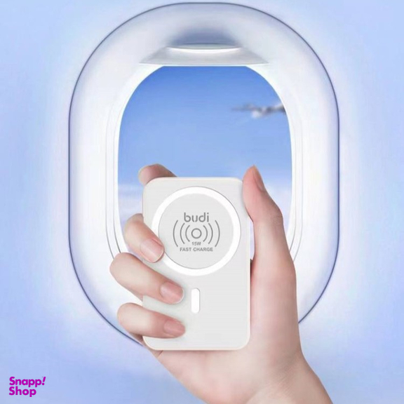 پاوربانک بودی مدل Budi PB081W ظرفیت 10000 میلی‌ آمپر‌ ساعت