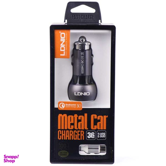 شارژر فندکی الدینیو مدل C503Q همراه با کابل usb-C