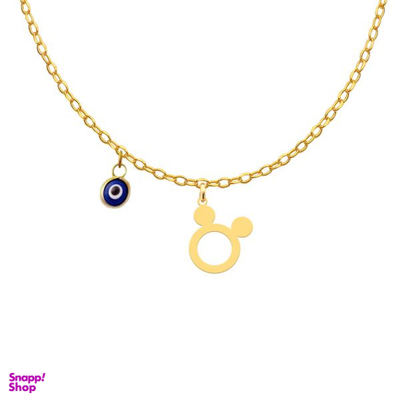 گردنبند طلا 18عیار دخترانه کرابو طرح میکی موس مدل Kr11097