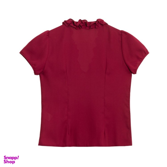 بلوز زنانه برنس مدل فوژان رنگ زرشکی