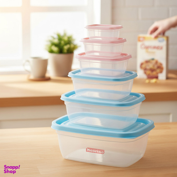 ظرف نگهدارنده نورینو مدل ونتو کد 001 مجموعه 6 عددی