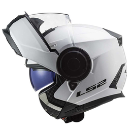 کلاه کاسکت فک متحرک ال اس تو مدل +FF902 Scope White به همراه کاور