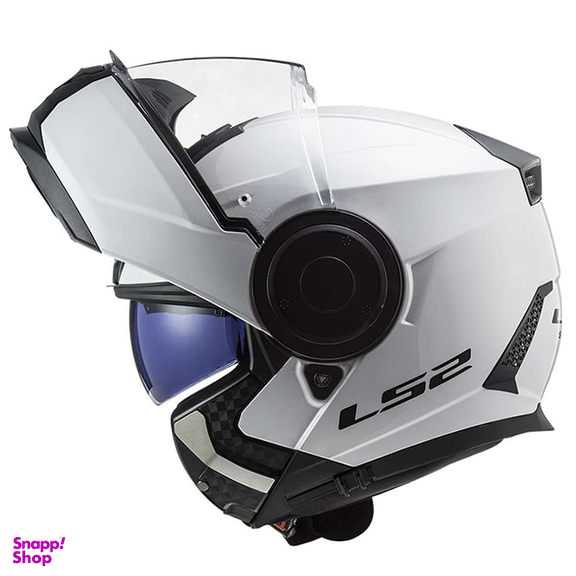 کلاه کاسکت فک متحرک ال اس تو مدل +FF902 Scope White به همراه کاور