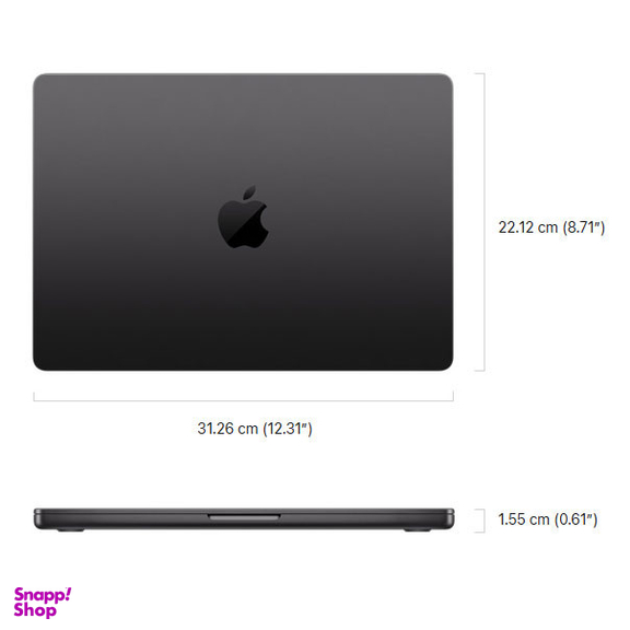 لپ تاپ 14.2 اینچی اپل مدل MacBook Pro MX2H3 2024 LLA-M4 Pro-24GB RAM-512GB SSD