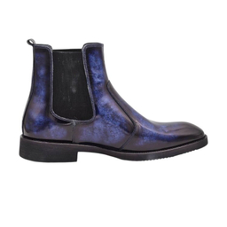 بوت مردانه چرم ریباری مدل X1 رنگ آبی لاجوردی