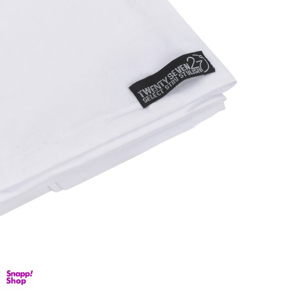 تیشرت آستین کوتاه دخترانه 27 مدل Basic MR01 رنگ سفید