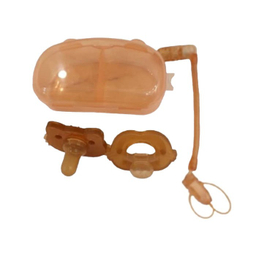 پستانک سیلیکونی اچ ام کد 10464 مجموعه دو عددی به همراه قاب و بند