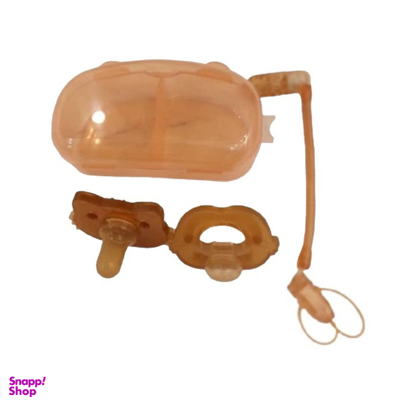 پستانک سیلیکونی اچ ام کد 10464 مجموعه دو عددی به همراه قاب و بند