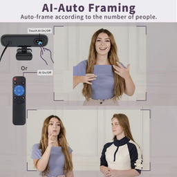 وب کم پاویفو مدل 4K AI Auto-Framing With Remote Control