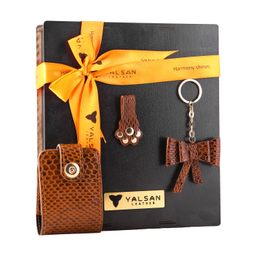 ست هدیه زنانه چرم یلسان مدل مانا کد ARS-HSG-MRV-105-asl رنگ عسلی