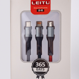 کابل تبدیل USB به Lightning/Type-C/MicroUSB لیتو مدل LD-49 طول 1 متر