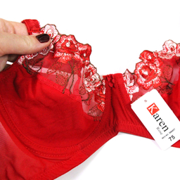 سوتین زنانه کارنا رز مدل فنردار کد 3377-8 رنگ قرمز