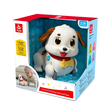 سگ آموزشی موزیکال هولا مدل Crawl & Pull Along