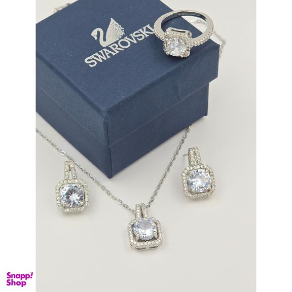 نیم ست زیور زنانه وای اس ایکس مدل کریستال سواروسکی کد swar15889