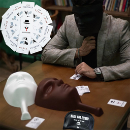 ماسک ایفای نقش به همراه 30 عدد کارت بازی pvc بسته 12 عددی