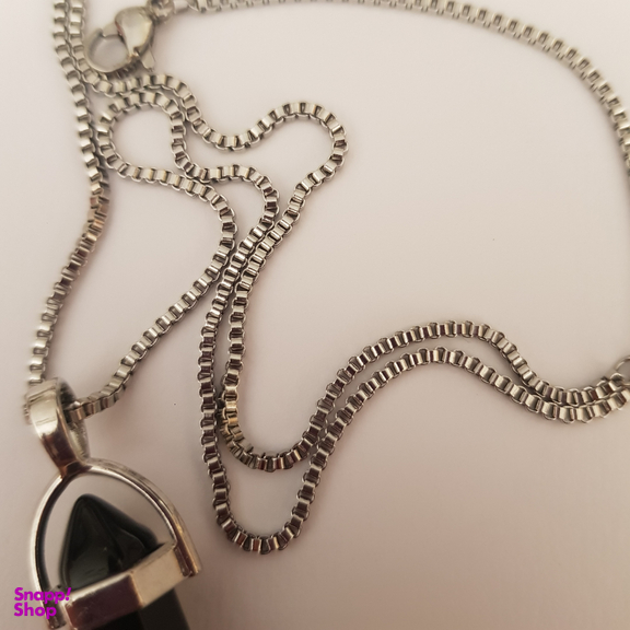 گردنبند سنگ مدل چاکرا کد 256 رنگ مشکی