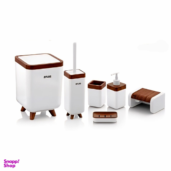 ست سرویس بهداشتی اطلس مدل ژیوار مجموعه 6 عددی