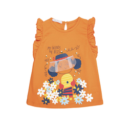 ست تاپ و شلوارک دخترانه فیورلا مدل کندوی عسل کد 35017