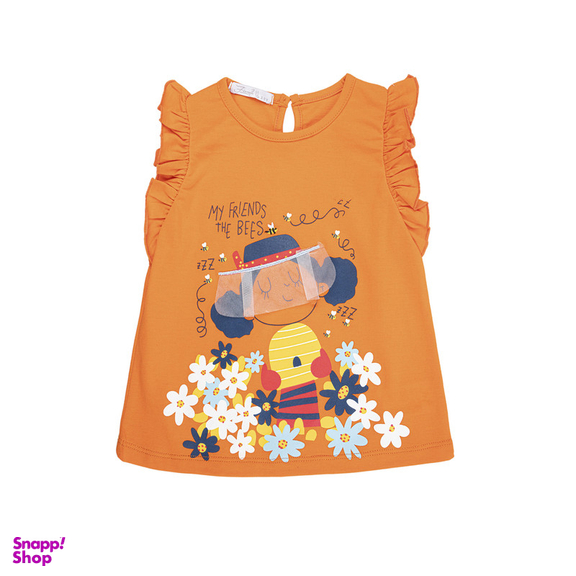 ست تاپ و شلوارک دخترانه فیورلا مدل کندوی عسل کد 35017