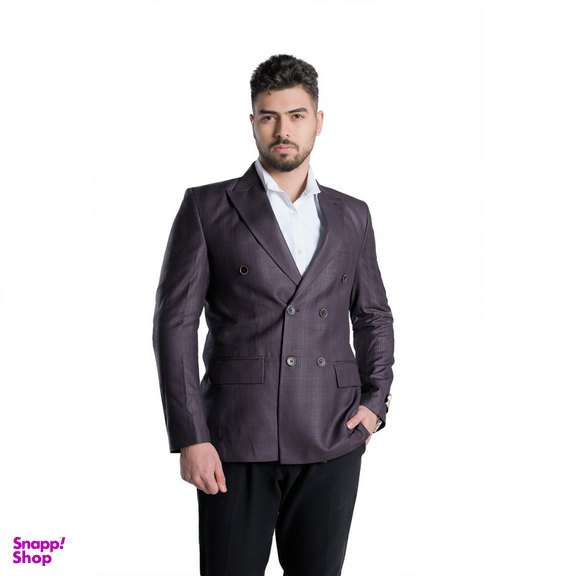 کت تک مردانه مدل چهارخانه شکوه دبل برس 5-5
