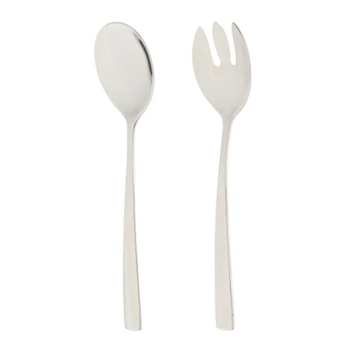 قاشق و چنگال سرو سالاد ناب استیل مدل فلورانس کد SZ-300-03
