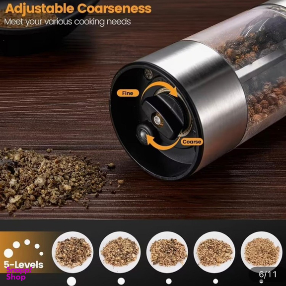 فلفل ساب و نمک ساب شارژی مدل HN139256 ست 2 عددی