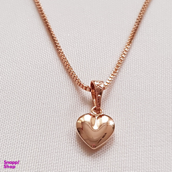 گردنبند زنانه ژوپینگ مدل قلب آینه ای ظریف کد 335233