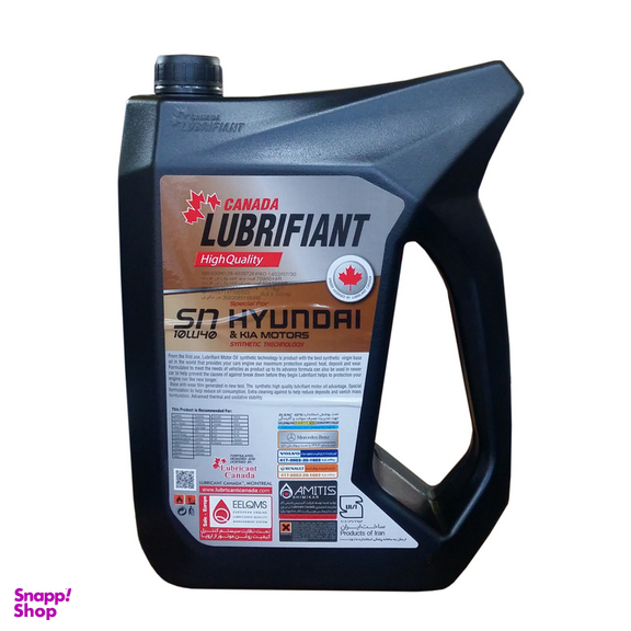 روغن موتور لوبریفنت کانادا مدل اسپیشیال 10W40 SN HYUNDAI & KIA حجم 5 لیتر