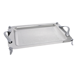 سینی بزرگ استیل پایه دار مات کد 4026