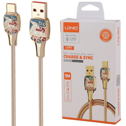 کابل شارژ USB به Type-C الدینیو مدل LS881 30W طول 1 متر