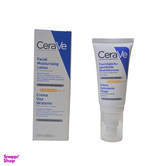 لوسیون ضد آفتاب سراوی مدل Viso Idratante SPF30+ حجم 50 میلی لیتر