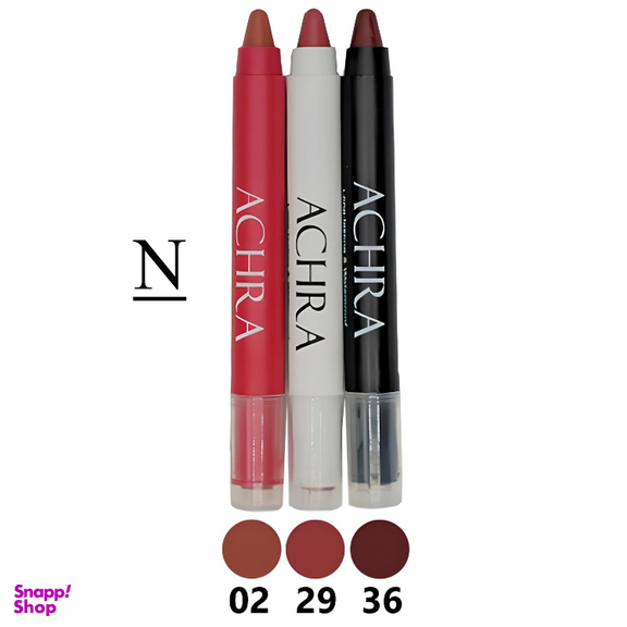 رژ لب جامد جامد مخملی آچرا مدل N مجموعه 3 عددی