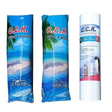 فیلتر دستگاه تصفیه آب cck مدل سه مرحله کد c3 بسته ۳ عددی