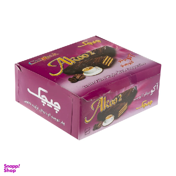 ویفر اکو دوقلو کاپوچینو چیچک بسته 12 عددی